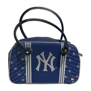 BRADFORD EXCHANGE New York Yankees Blue Canvas Purse